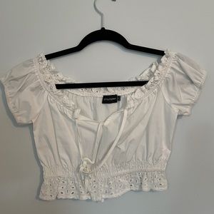PLT White Crop Top